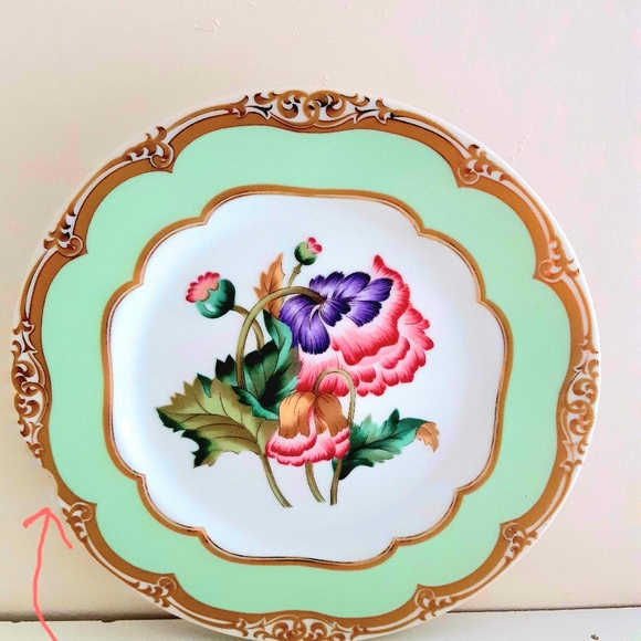 Andrea By Sadek French porcelain dessert set 4 Plates Winterthur Adaptation - Picture 5 of 6